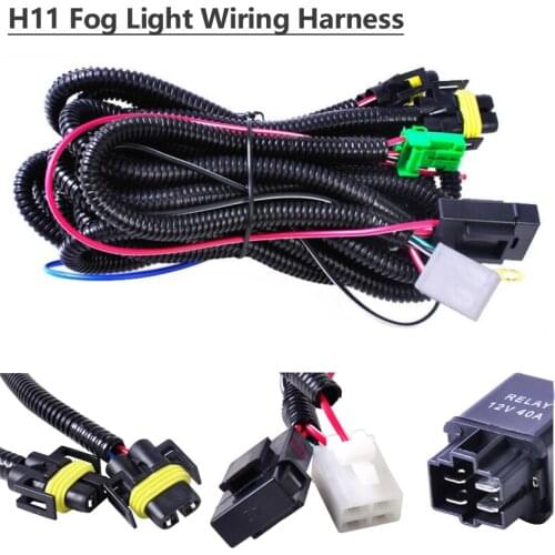 H11 Wiring Harness LED indicators Switch 12V 40A ON/OFF Switch Kits for Suzuki H11 Fog Light Wiring Harness Sockets for Jaguar