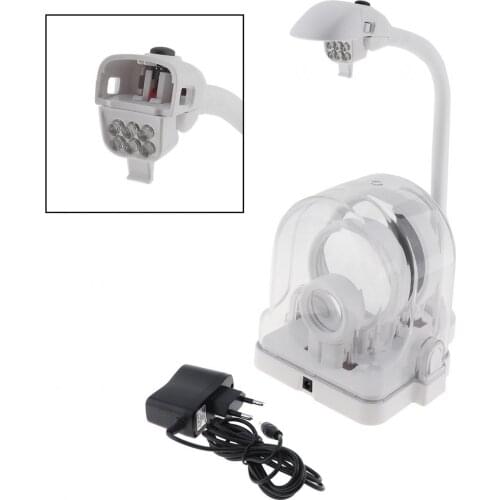 Sale 16X Desktop Magnifying Glass Desk Lamp with LED Light and Handheld Anti-slip Soft Glue Support for Reading Appreciat