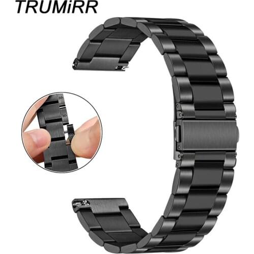 Easy Detach Stainless Steel Watchband 22mm for Samsung Galaxy Watch 46mm / S3 / Gear 2 Neo Live Mens Band Quick Release Strap