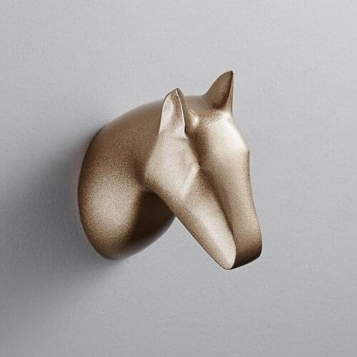 Luxury American style brass hook creative wall animal coat hook home decoration hanging key coat hook