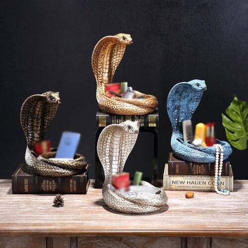 Cartoon Snake Fighting Storage Household Ashtray Resin Animal Decoration Home Decoration Art Storage Car Decoration Ashtray