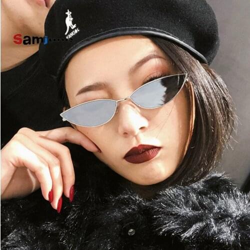 Samjune Fashion Women Cat Eye Metal Sunglasses Brand Designer Coating Classic Vintage Sunglass UV400 Sun Glasses