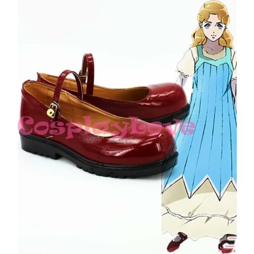 Newest Custom Made Japanese Jojo Bizzare Adventure Erina Joestar Cosplay Shoes Long Boots For Christmas Halloween Festival