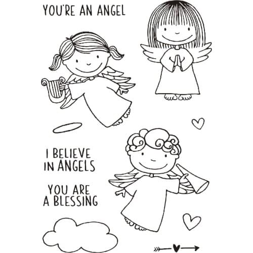 Angel Stamps For Card Making Clear Stamp Transprent Rubber Silicone Scrapbooking Stamps