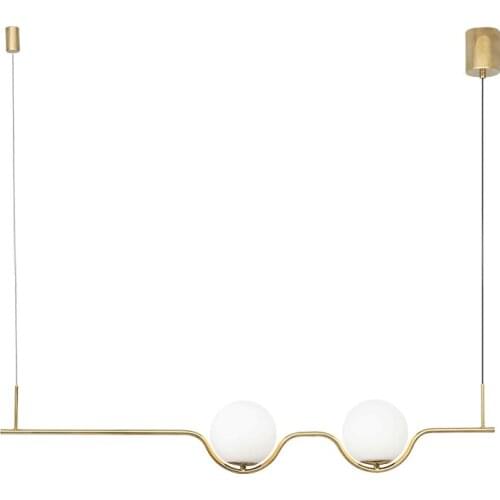 Modern Minimalist Gold Plated LED Pendant Light Luxury creative Restaurant diningroom lamp strip bar hanging lamp with G9 lamp