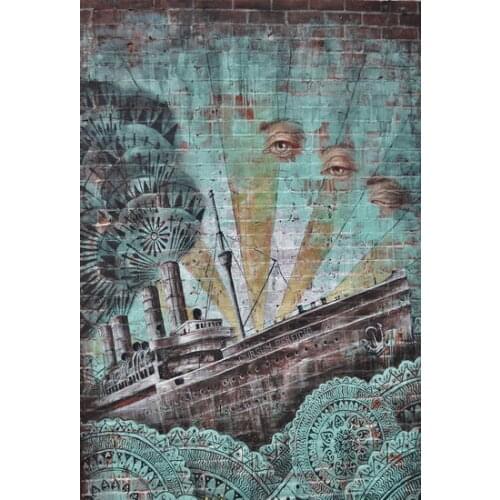 TR Brick Wall Photography Backdrop Marble Graffiti Wall Photography Background for Kids Special Birthday Theme Party Backdrops