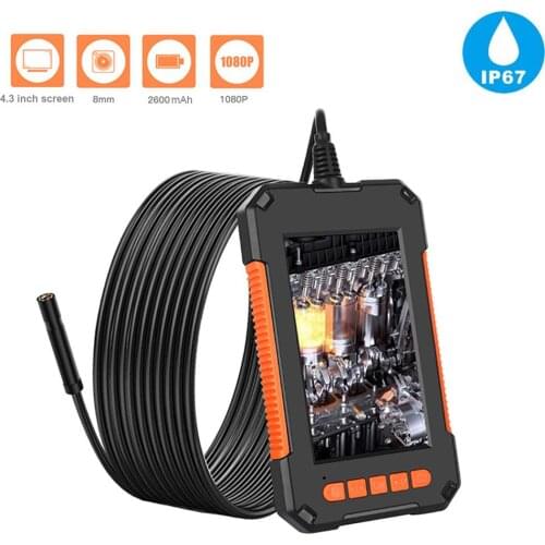 4.3in Screen Waterproof Electric Endoscope Borescope Inspection HD Camera for Industrial Pipeline Automobile Air Conditioner