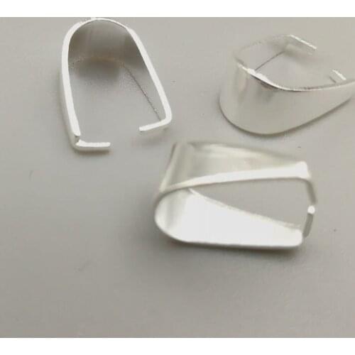 50pcs/lot Silver Color Copper Necklace buckle Clamp Jewelry Clasps/Clips DIY Jewelry Accessories