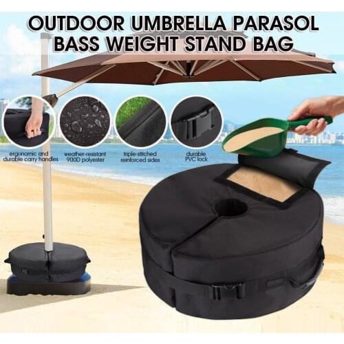 Outdoor Patio Umbrella Base Weight Bag Weatherproof Parasol Umbrella Heavy Duty Sand Bags Stand Base For Home Hotel Beach