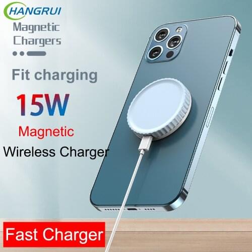 15W Magnetic Wireless Charger Adsorption Charger For iPhone 12 Pro Max Mini For Magsafe USB Fast Charging For Huawei Xiaomi Qi