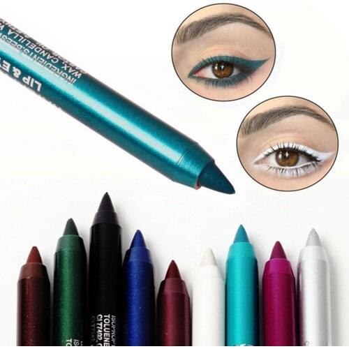 12 colors 2pcs Eyeliner Pencil Waterproof Eyeliner Pen Precision Long-lasting Liquid Eye Liner Smooth Pro women Make Up Tools
