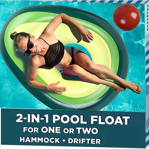 2021 New 2 IN 1 Inflatable Swimming Ring Life Raft Floating Row Toy For Adults and Kids Water Entertainment