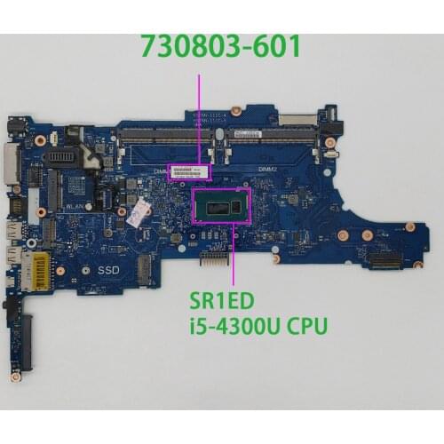 730803-601 730803-001 730803-501 w i5-4300U CPU 6050A2560201-MB for HP EliteBook 840 850 G1 NoteBook PC Motherboard Mainboard