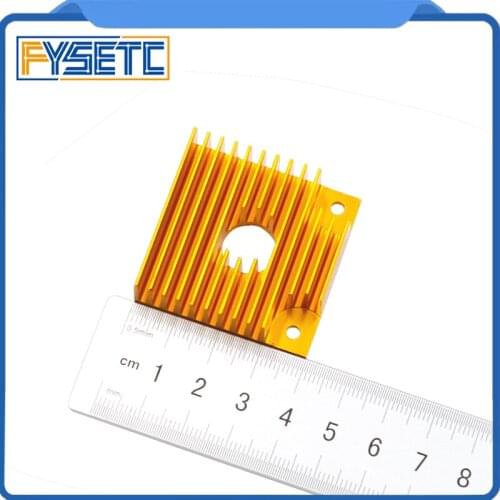 2pcs 3D Printer Aluminium Black Heat Sink Cooler Fin Radiator Gold Heat Sink 40X40X11mm For MK7 MK8 Extruder
