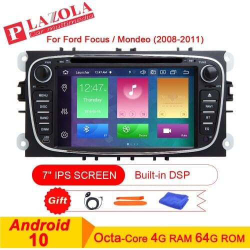 Android 10 Car Stereo Multimedia Player For Ford Focus II Mondeo C-Max S-Max Kuga 2008 2009 2010 2011 Radio GPS WIFI CarPlay