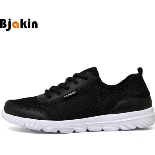 Bjakin Plus Size Men Women Summer Running Shoes Light Weight Sports Shoes Breathable Mesh Athletic Running Sneakers for Unisex