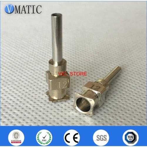 Free Shipping 12Pcs 0.5'' Tip Length 12G Stainless Steel Needle Tip 1/2 Inch