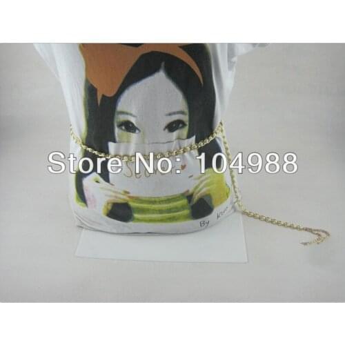 FREE SHIPPING 2014 YP05 New Women Punk Pearl Golden Waist Belt Necklace Metal Chain Jewelry