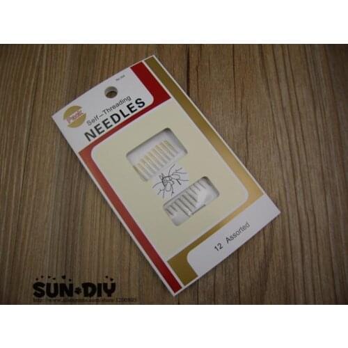 Free shipping 5 pack Sewing needles self-threading needles for easy sewing needlework 2 sizes 3cm/3.5cm