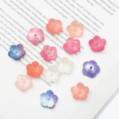 10pcs/lot 19mm Flower Shape Spacer Beads Imitation Shell Plastic Plum Blossom Jewelry Making Bracelet Accessories Charms Pendant