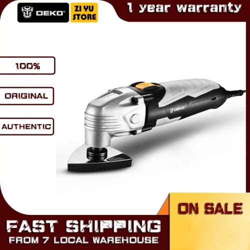 DEKO New 220V DKOM40LD1/2 Variable Speed Electric Multifunction Oscillating Tool Electric Trimmer Saw with Accessories
