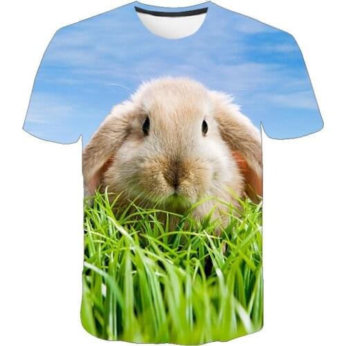 Boys Girls rabbit T shirt 3D Print t-shirt Childrens Lovely Rabbit Clothing Childs Fashion Tee Clothes Costume Casual shirt