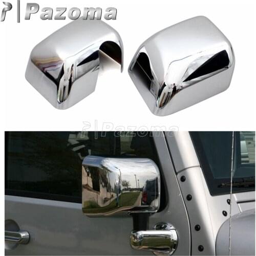 ABS plastic Chrome Rearview Mirrors Cover Side Door Rearview Trim for Jeep Wrangler 2007-2016