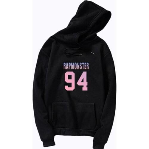 Kpop Bangtan Boys Rap Monster die Gleiche Kappe Hoody Herbst Winter Frauen Hoodies RM Langarm Verdickung Outer