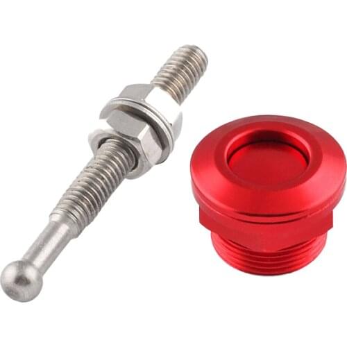 Easy Install 22mm Push Button Quick Release Bonnet Hood Pins Latch Red