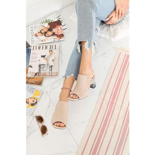 Limoya Women Freya Red Suede Transparent Heels Slippers 'Turkish' Quality 2021 Fashion Design Season Comfort Fast Shipping