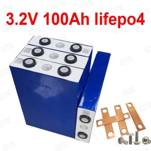 3.2v 100Ah lifepo4 battery cell 3.2v lithium rechargeable battery for DIY 36V 48V 400AH 200AH AGV Solar Wind Power System