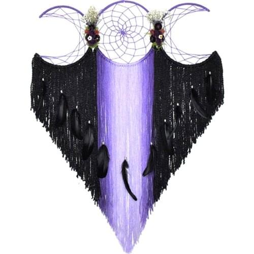 Dream Catcher Handmade Multicolor Islamic Crescent March Dream Catcher Love Healing DIY Outdoor Courtyard Garden Wall Home Decor