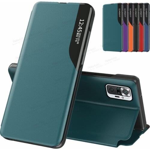 Magnetic Smart Flip Cover For Xiaomi Redmi Note 10 Pro Case Leather Frame Protect Stand Coque For Redmi Note 10 Note10 Pro Case