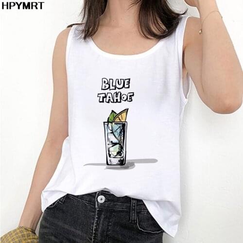 Summer Tank Tops Women cocktail Printed 90s Cute Fashion Top Clothes Shirt Womens Ladies Graphic Sexy Vest Female Sleeveless