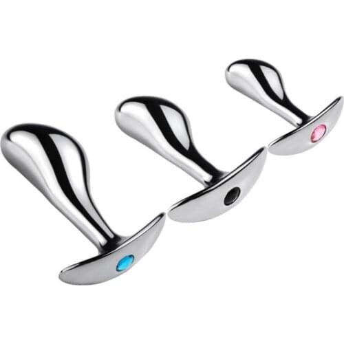 S/M/L size Metal Anal Plug Outdoor Wear Butt Plug Sex Toys with Crystal Jewelry Insert Anal All Day Suitable for Women and Men