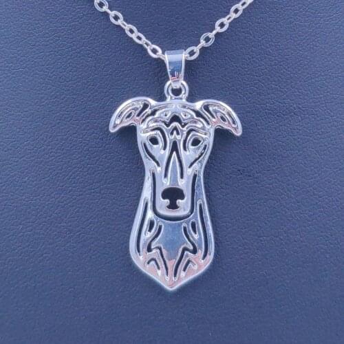 Cute Greyhound Necklace Dog Animal Pendant Gold Silver Plated Jewelry For Women Male Female Girls Ladies Kids Boys N135