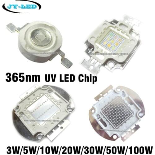 362.5nm - 365nm UV High Power COB LED, 3W 5W 10W 20W 30W 50W 100W Integrated Ultra Violet Light Source For Floodlight