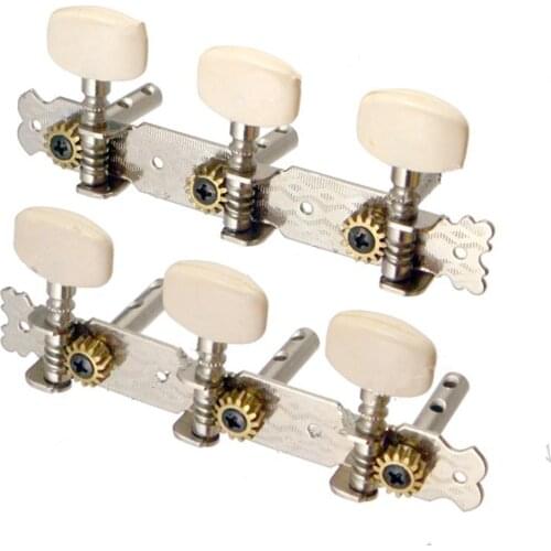 A set of 2 pcs Chrome Acoustic Folk Classical Guitar Tuning Pegs Keys Machine Heads Tuners guitar accessories parts
