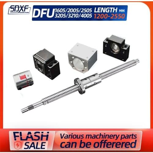 A set of double nut ball screw set 1605/2005/2505/3205/3210/4005 + support seat BKBF + nut seat + coupling Factory direct sales