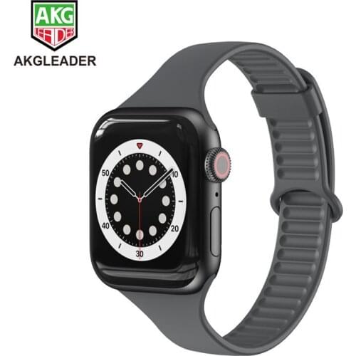 New Silicone strap for Apple watch band 44mm 40mm 38mm 42mm soft wrsit correa belt bracelet iWatch series 3 SE 5 4 6 watchband