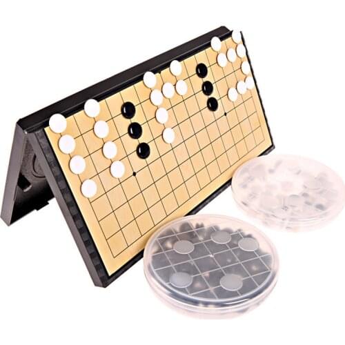 New Folding Portable Gomoku Gobang Travel Chess Game Board with Magnetic Entertainment Parts Student Puzzle Chess Travel Game