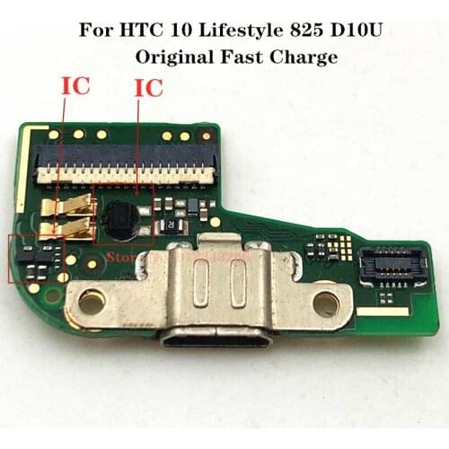 Original USB Charging Port Dock Flex Cable For HTC 10 Lifestyle 825 D10U USB Fast Charge Board Charger Plug Connector Replace