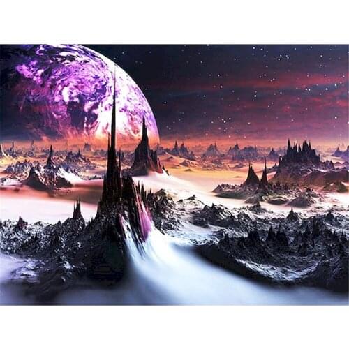 Scenery Landscape DIY Cross Stitch 11CT Embroidery Kits Craft Needlework Set Cotton Thread Printed Canvas Home Design