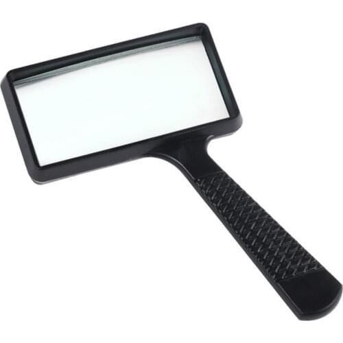 Practical 3X Rectangular Handheld Magnifier Large Handheld Rectangular Magnifier Magnifying Glass Loupe For Reading Use