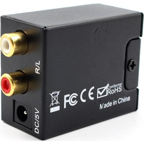 New Audio Converter Optical Fiber Toslink Coaxial SPDIF Decoder to Audio Amplifier Signal R/L ATV RCA DAC
