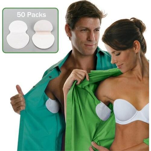100PCS Summer Portable Armpit Sweat Pads Underarm Deodorants Stickers Absorbing Disposable Anti Perspiration Patch 2PCS/Bag