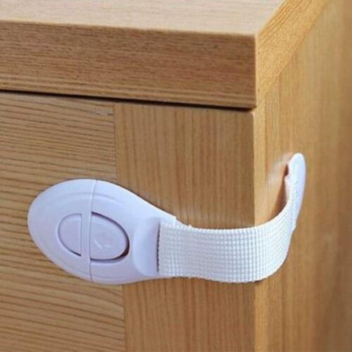 Child Drawer Safety Strap Locks Adhesive Baby Lock For Fridge Cabinets Baby Anti-pinch Hand Cloth With Baby Safety Lock