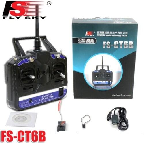 FlySky FS-CT6B FS CT6B 2.4G 6CH Radio Kit System ( TX FS-CT6B + RX FS-R6B) RC 6CH Transmitter+6CH Receiver Radio System