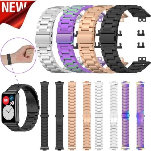 Replacement 304 Stainless Steel Bracelet Smart Watch Band Strap For Huawei Watch FIT Wrist Strap Smart Wristband Accessories