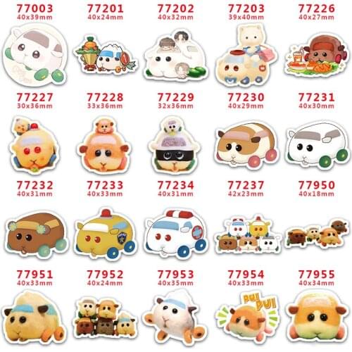 DIY Craft Supplies Sewing Accessories Cartoon Guinea Printed Planar Resins Mold 10 Pieces. PR-77003